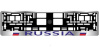 Рамка под номерной знак хром с надписью "RUSSIA" RN03 (арт. A78105S)