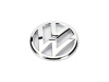 Эмблема "VW"  14,0см хром, сплошная, 4 ножки (арт. 18D853601D)