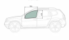 Стекло Logan (05-14)/Sandero (08-14)/Duster (12-21)/Terrano (14-) перед L опускное зеленое (арт. SANDEROFDLH)